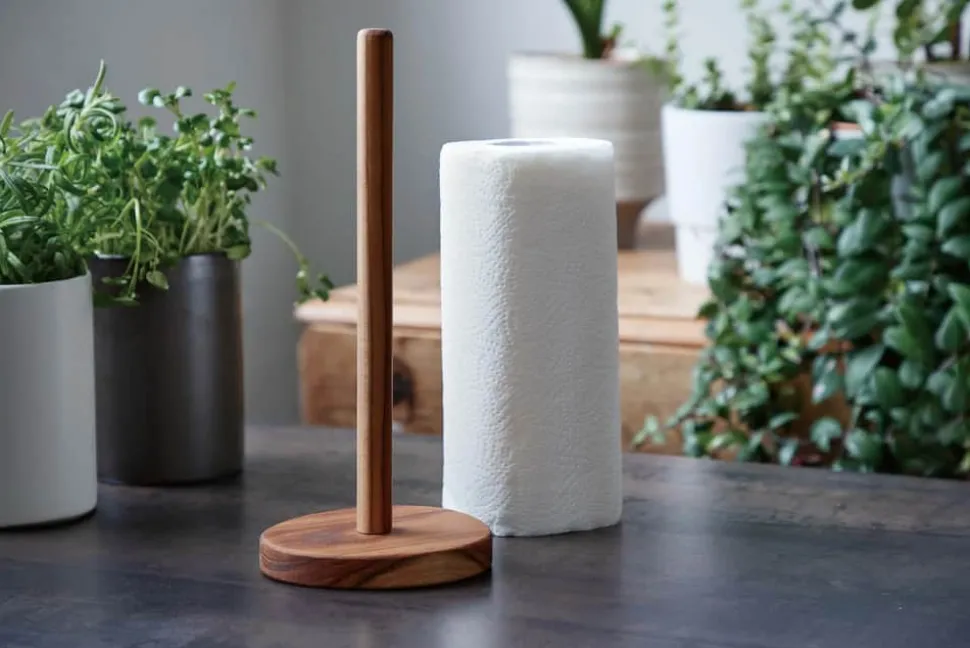 Aida Raw Teak Køkkenrulleholder
