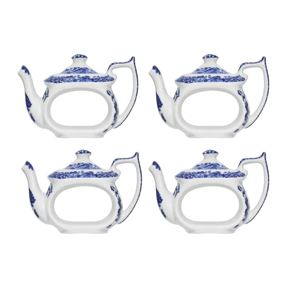 Blue Italian Servietringe - 4 stk.
