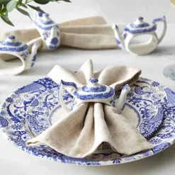 Blue Italian Servietringe - 4 stk.