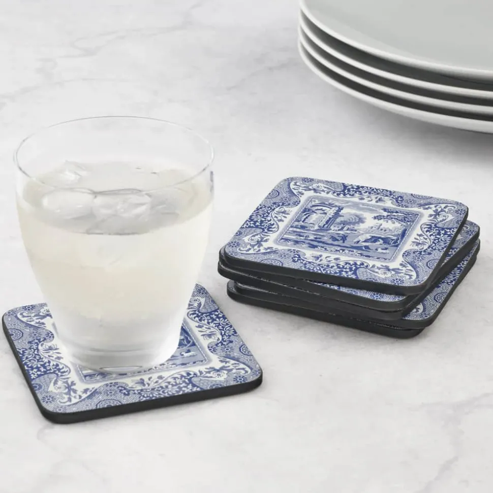 Blue Italien Glasbrikker - 6 stk.