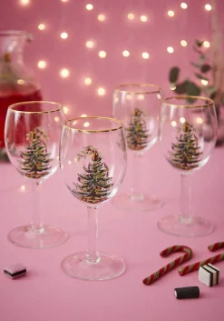 Christmas Tree Vinglas - 4 stk.