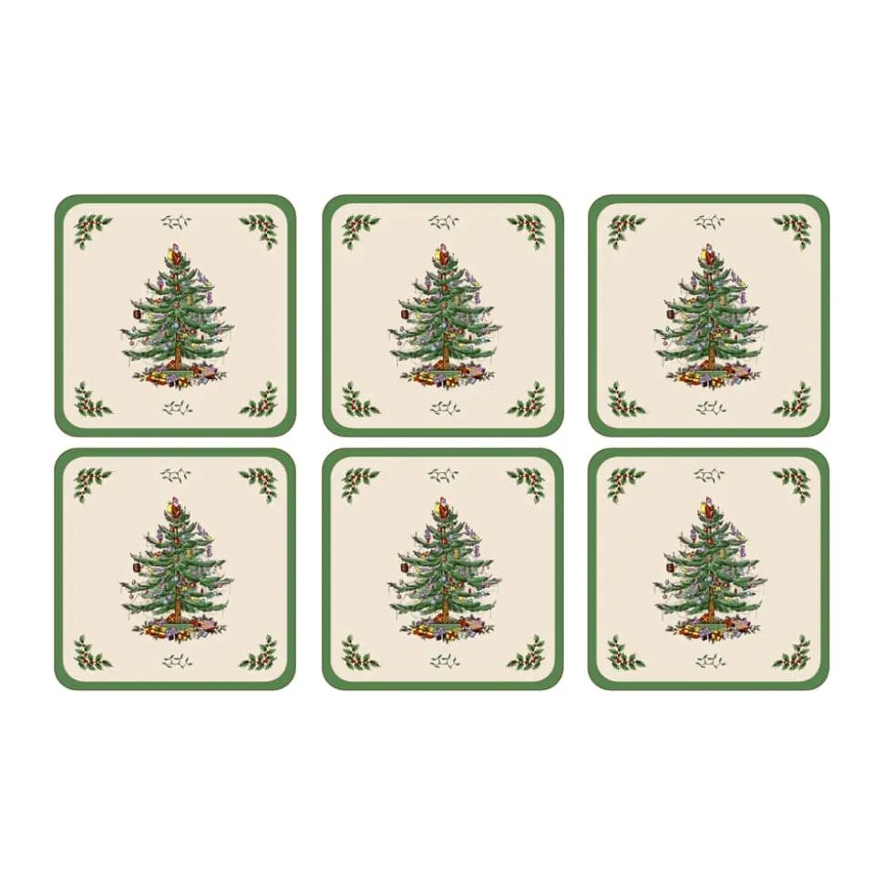 Christmas Tree Glasbrikker - 6 stk.