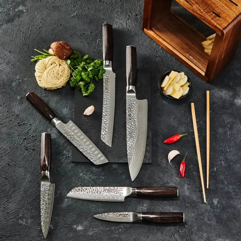 Damashiro® EMPEROR Mokuzai Knivblok - 7 dele