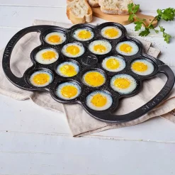 Emaljeret Æbleskivepande
