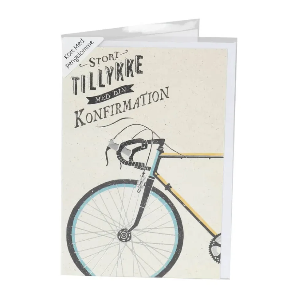 Kort med pengelomme - Stort tillykke med din konfirmation