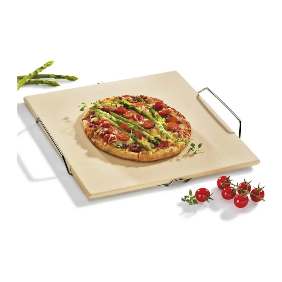 Kvadratisk Pizzasten m. stel