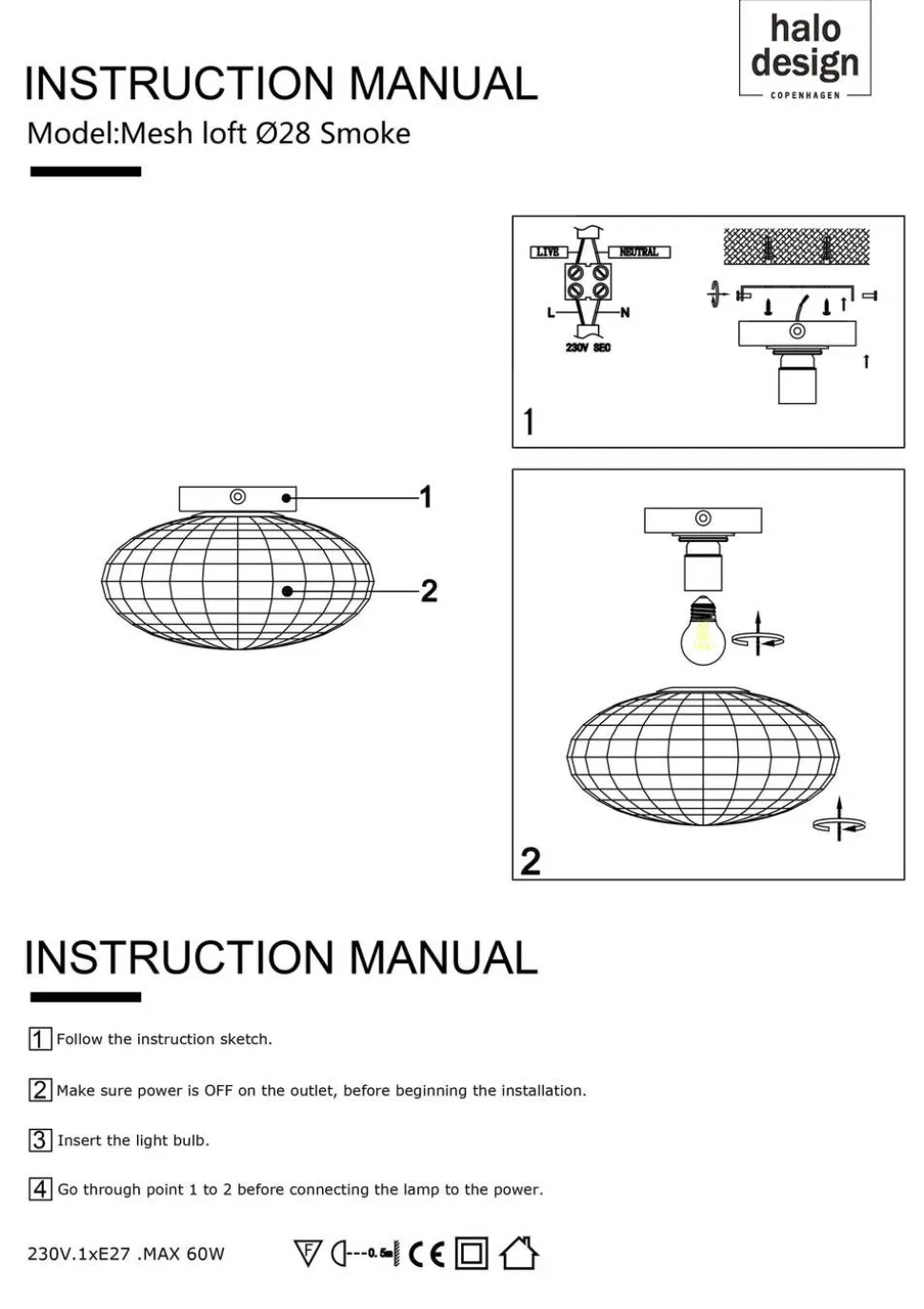 Mesh Loftlampe