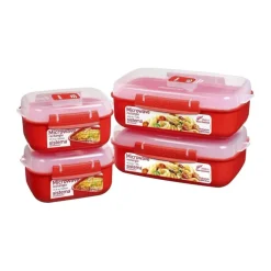 Microwave Opbevaringsboks - 4 stk.