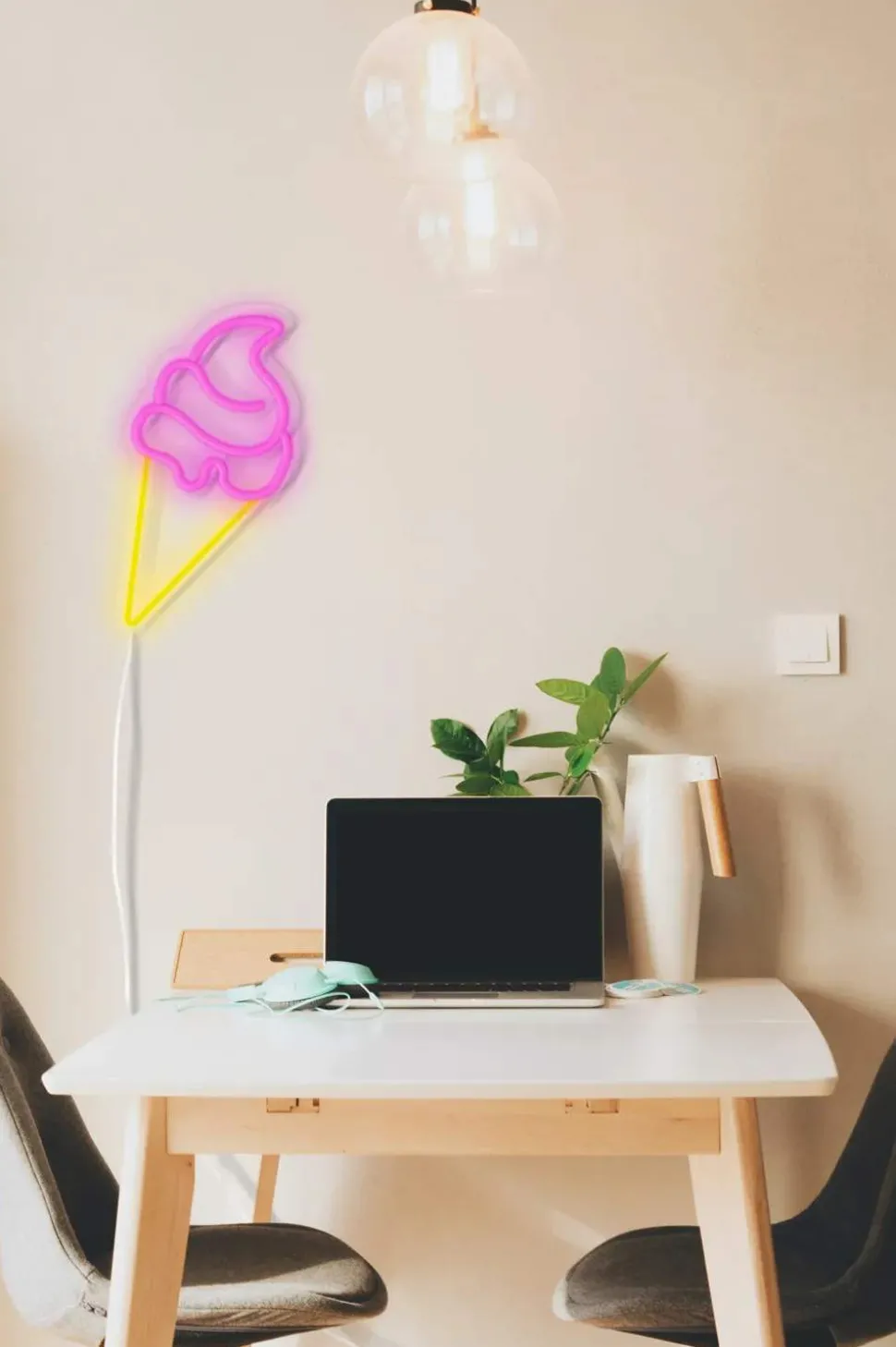 Neon LED Lampe - Isvaffel