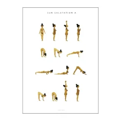 plakat - Sun salutation a woman