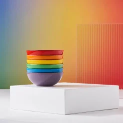 Rainbow Dyb Tallerken - 6 stk.