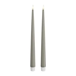 Real Flame LED Kertelys m. lak - 2 stk.