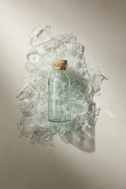 Recycled Glaskaraffel m. kork