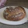 Rund Pizzasten m. håndtag