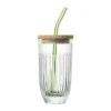 Smoothieglas m. Låg og Sugerør