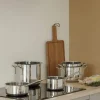 Stainless Steel Grydesæt - 5 dele