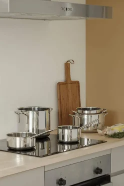 Stainless Steel Grydesæt - 5 dele