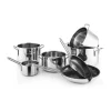 Stainless Steel Gryde- og pandesæt - 7 dele