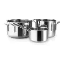 Stainless Steel Grydesæt - 3 dele
