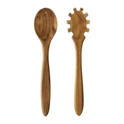 Teak Salatsæt - 2 dele